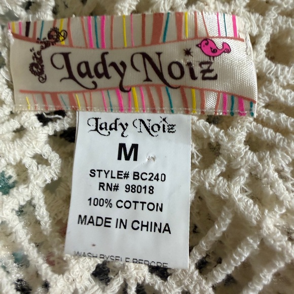 Lady Noiz Beige Crochet Lace Tunic/dress Size M - Picture 8 of 9